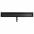 vidaXL Sprchový odtok 2 v 1 s 360° siphonom Čierna 70 cm
