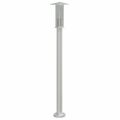 vidaXL Vonkajšia stojaca lampa strieborná 100 cm nehrdzavejúca oceľ
