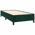 vidaXL Posteľný rám boxsping s matracom tmavozelený 90x200 cm zamat