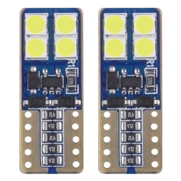 LED CANBUS 8SMD 2835 T10e (W5W) White 12V / 24V