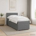 vidaXL Posteľ boxspring s matracom Tmavosivá 80 x 200 cm Látka