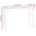 vidaXL Konzolový stolík 110x35x75 cm Teakové masívne drevo