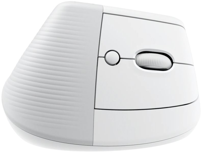 Logitech Lift for Mac Vertical Ergonomic Mouse - White   Vertikálna myš, optická, 6 tlačidiel, bezdrôtová, Bluetooth Vertikálna ergonomická myš, Mac, Bluetooth, 400-4000 DPI, 6 tlačidiel, batéria 24 mesiacov, pre malé až stredné ruky