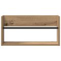 vidaXL Regál na časopisy s poličkou 2 ks Remeselný dub 60 x 12 x 30 cm