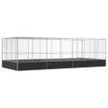 vidaXL Voliéra s nadstavcom strieborná 725x307x212 cm oceľ