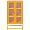 vidaXL Highboard horčicová žltá 68x39x123 cm Oceľ