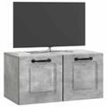 vidaXL Nástenná TV skrinka Nástenný Betónovo sivá 59,5 x 31 x 30 cm