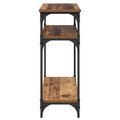 vidaXL Konzolový stôl Staré drevo 75 x 29 x 75 cm Kompozitné drevo
