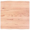 vidaXL Stolová doska svetlohnedá 60x60x(2-4)cm ošetrený masív hrany
