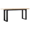 vidaXL Konferenčný stolík v tvare O 110x40x45,5 cm borovica a oceľ