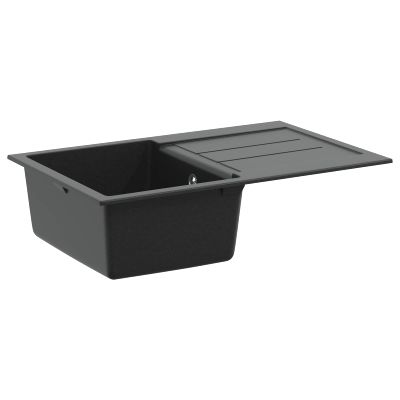 vidaXL Drez Čierna 780 x 500 mm 80% Kvárc a 20% Živica
