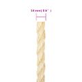 vidaXL Lano 100% sisal 14 mm 25 m