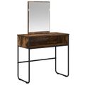 vidaXL Toaletný stolík Dymový dub 81 x 40 x 131 cm Kompozitné drevo