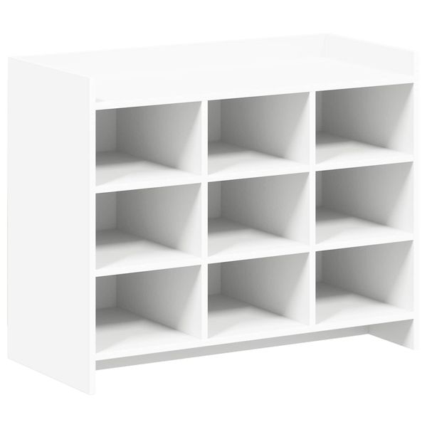 vidaXL Skriňa na topánky Biela 85 x 39,5 x 70 cm Kompozitné drevo