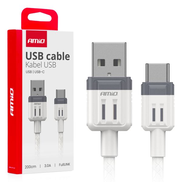 Kábel USB na USB-C 3A 200cm FullLINK AMiO-03906