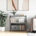 vidaXL Knižnica sivý dub sonoma 80x30x78,5cm kompozitné drevo a železo