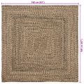 vidaXL Koberec do oblasti Prírodná a čierna 160 x 160 cm Juta