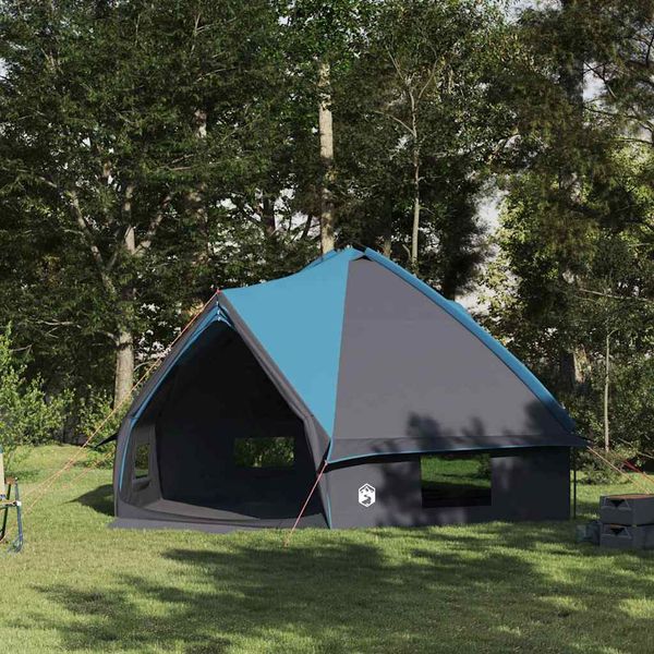 vidaXL Teepee stan pre 10 osôb Modrá a šedá 567 x 470 x 242 cm