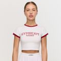 Dámske tričko Varsity White - GymBeam, veľkosť XL, 75% nylón, 25% elastan