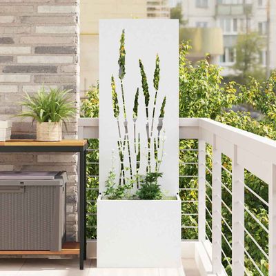 vidaXL Záhradná clona na súkromie Rezací Biela 50 x 150 cm