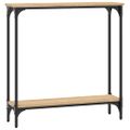 vidaXL Konzolový stolík, dub sonoma, 75x22,5x75 cm, imitácia dreva