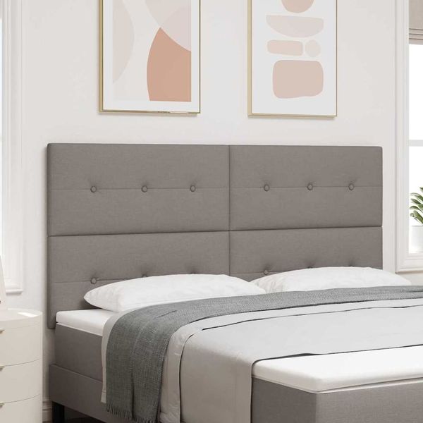 vidaXL Výškovo nastaviteľný čelový panel Sivohnedá 180 cm látka