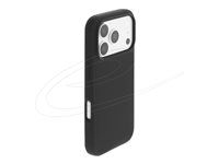 Delock - Ochranný kryt pre mobilný telefón - jemný dotyk - kompatibilita s MagSafe - polykarbonát (PC), tekutý silikón - čierna - pre Apple iPhone 17 Pro