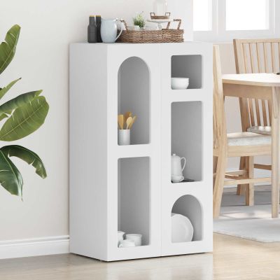 vidaXL Servírovacia skriňa ELST Biela 59 x 35 x 100,5 cm