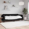 vidaXL Denná posteľ s matracom čierna 80x200 cm zamat