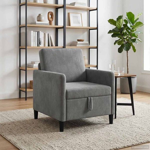 vidaXL Sofa s úložným priestorom Tmavosivá 72 x 78 x 87 cm Polyester