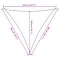 vidaXL Tieniaca plachta 160 g/m² bledozelená 3,6x3,6x3,6 m HDPE