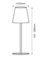 TR-098M LED nabíjacia skladacia stolová lampa na USB Trixline