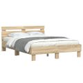 vidaXL Rám postele s LED pásikmi Sonoma 137 x 190 cm Kompozitné drevo