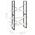 vidaXL Knižnica so 4 policami biela 100x30x140 cm masívna borovica