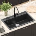 vidaXL Drez Granite 795 x 505 mm Čierna