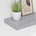 vidaXL Plávajúce nástenné police 2 ks betónovo-sivé 40x23x3,8 cm MDF