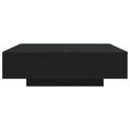 vidaXL Stolík pod TV s LED pásikmi Čierny dub 100 x 100 x 31 cm