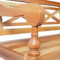 vidaXL Lavička Batavia 123 cm mahagónový masív bledohnedá