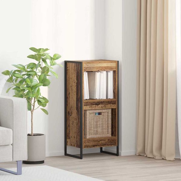 vidaXL Knižnica Staré drevo 40 x 30 x 86,5 cm Kompozitné drevo