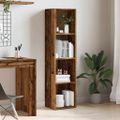 VidaXL knižnica Old Wood 36x30x143 cm Engineered Wood