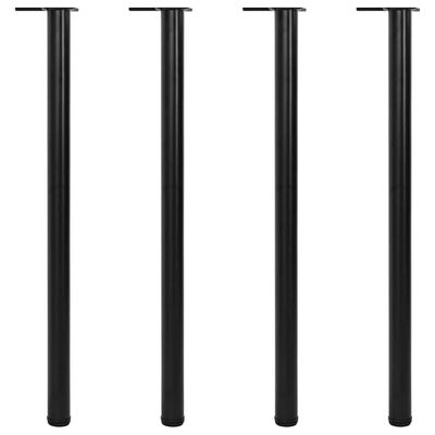 Výškovo nastaviteľné stolové nohy, 4ks, čierne, 1100 mm