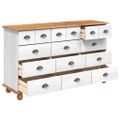 vidaXL Komoda ASKIM Biela 79 x 40 x 133,5 cm Masívne borovicové drevo
