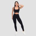 Dámske bezšvové legíny Lift Black - GymBeam, veľkosť L
