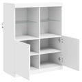vidaXL Komoda s LED svetlami biela 81x37x100 cm