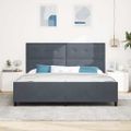 vidaXL Posteľ s pružinovým rámom Tmavo šedá 200 x 200 cm Zamat