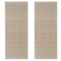 vidaXL Obdĺžnikové prírodné bambusové podložky 2 ks 120x180 cm