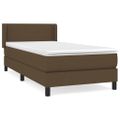 vidaXL Boxspring posteľ s matracom tmavohnedá 90x190 cm látka