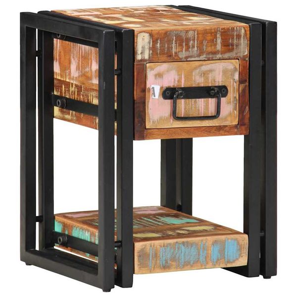 vidaXL Nočný stolík 2 pcs 30 x 30 x 40 cm Masívne obnovené drevo