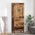 vidaXL Highboard 2 ks Staré drevo 69,5 x 34 x 180 cm