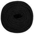 vidaXL Pracovné lano čierne 10 mm 25 m polyester